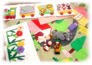 布の絵本づくり写真2